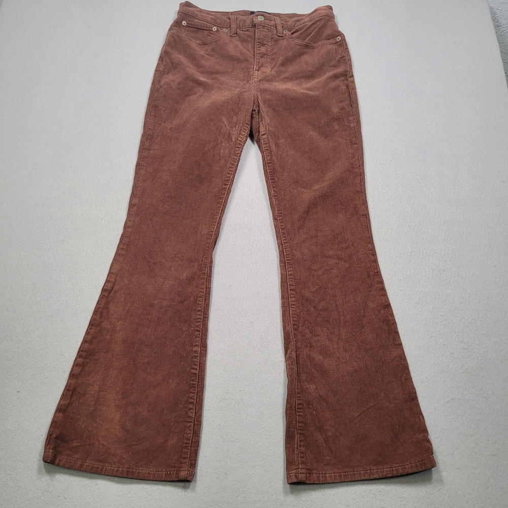 Lucky Brand Stevie High Rise Flare Corduroy Pants Brown 10/30R 7W15650